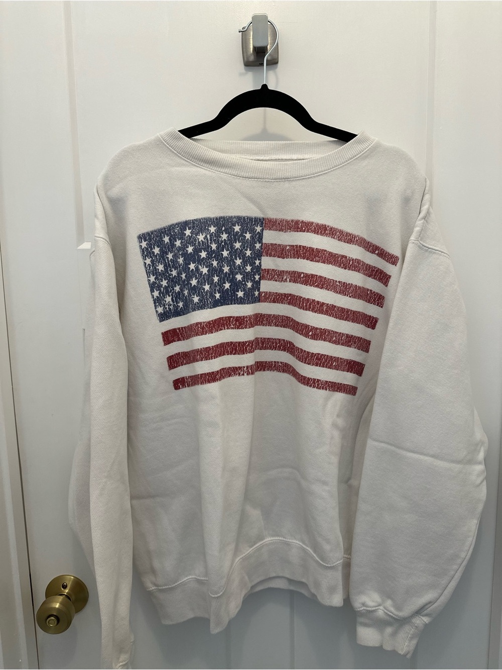Show me your mumu  White Flag Graphic Sweatshirt - Unbranded
